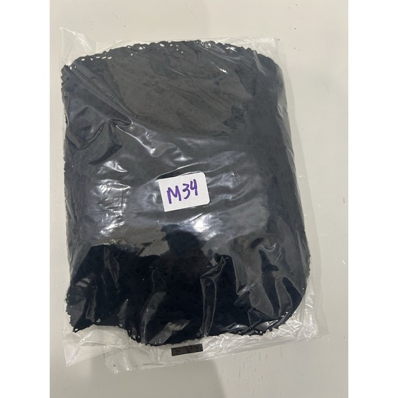 Y2K Crochet Open Knit Fairy Grunge Babydoll Top Tunic Size M Black Whimsigoth - Picture 8 of 8